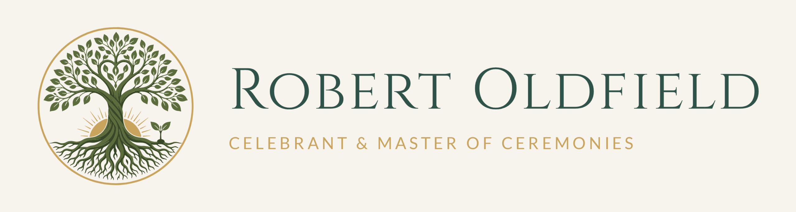 Horizontal Logo with overview cream background